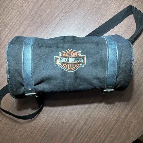 Harley-Davidson Canvas Motorcycle Roll Tool Kit Organizer Bag Ready for Sturgis! - Picture 1 of 13
